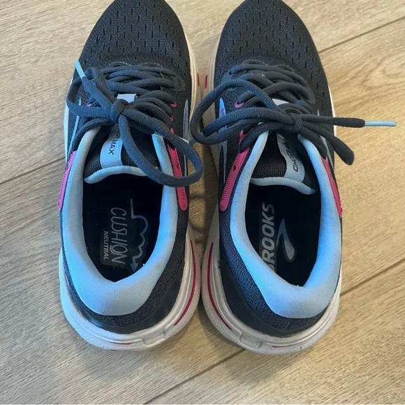 Brooks Women’s Ghost Max Running Shoes Ebony Open Air Lilac Rose Size 7