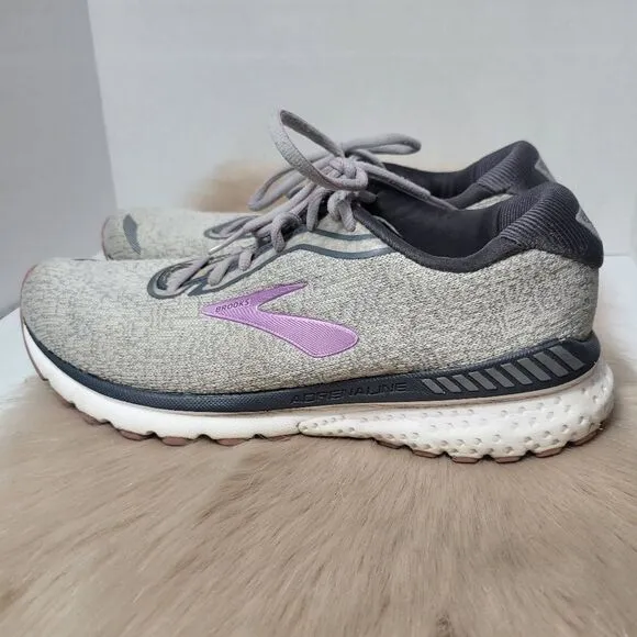 Brooks Adrenaline GTS 20,1202961B030 Women’s Gray Purple Running Shoes Size 9.5
