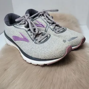 Brooks Adrenaline GTS 20,1202961B030 Women’s Gray Purple Running Shoes Size 9.5