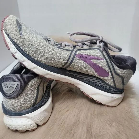 Brooks Adrenaline GTS 20,1202961B030 Women’s Gray Purple Running Shoes Size 9.5