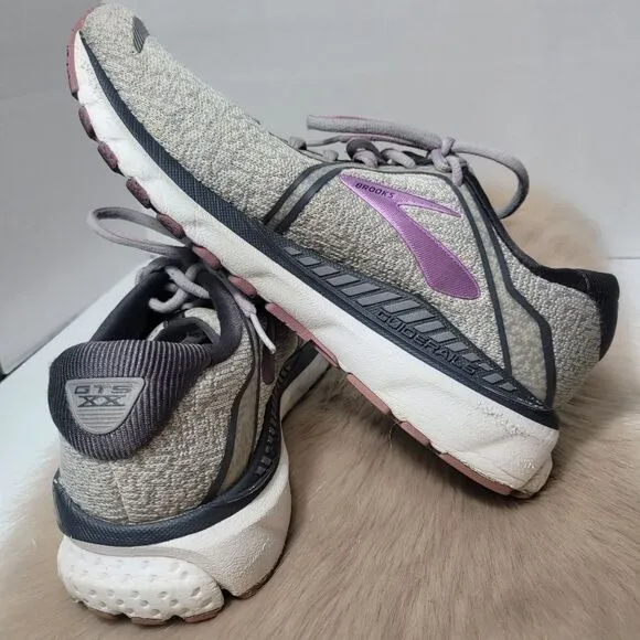 Brooks Adrenaline GTS 20,1202961B030 Women’s Gray Purple Running Shoes Size 9.5