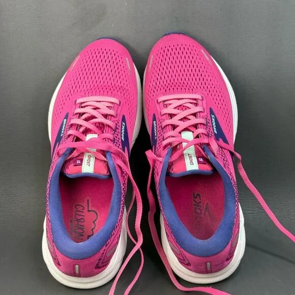 Brooks Ghost 14 athletic sneaker Running Shoes Fuschia/Navy women’s 10