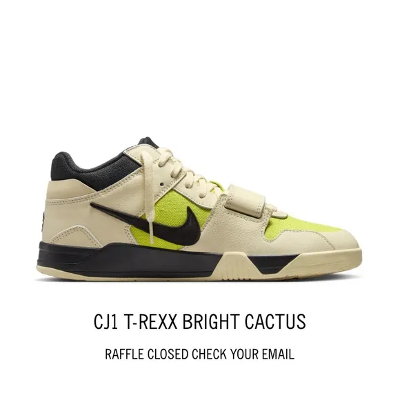 Cactus Jack Travis Scott CJ1 T-Rexx Bright Cactus Shoes Sneakers Men’s 9 NIB NWT