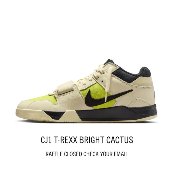 Cactus Jack Travis Scott CJ1 T-Rexx Bright Cactus Shoes Sneakers Men’s 9 NIB NWT