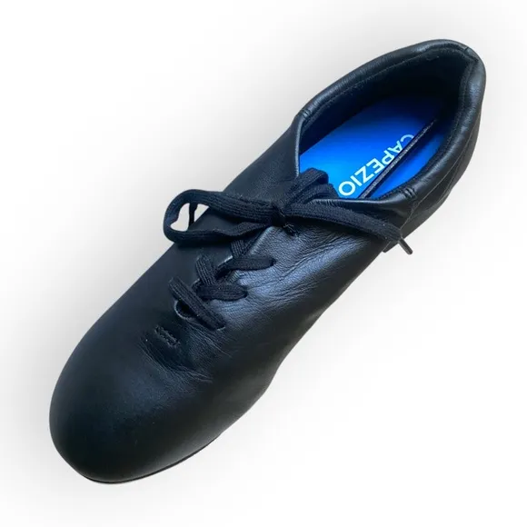 CAPEZIO CADENCE BLACK LEATHER Tap Dance Shoes Women’s Size 9 NWOT Gothic