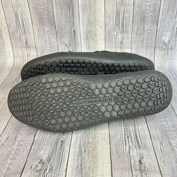 Caterpillar Hex Shoes 9 Black Street Shield Unisex Water &amp; Stain Repellent