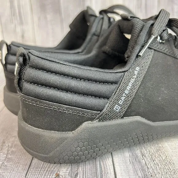 Caterpillar Hex Shoes 9 Black Street Shield Unisex Water &amp; Stain Repellent