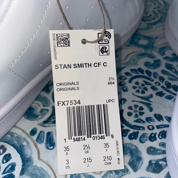Children Unisex Shoes adidas Originals Kids Stan Smith CF (Little Kid) Size 3