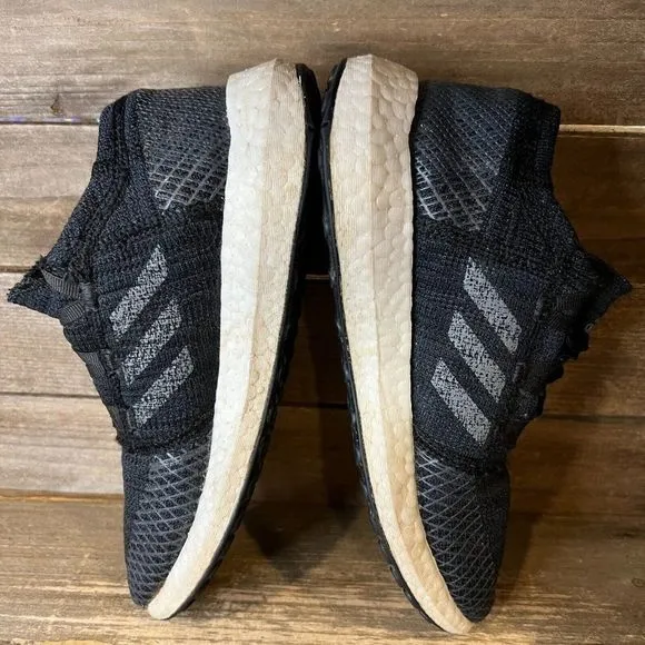Childrens Unisex Adidas Pure‎ Boost Go Black Running Shoes Sneakers Size 4 Y GUC