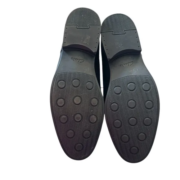 Clarks Collection Whiddon Cap-Toe Oxford Black Leather Shoes - Men’s Size 11