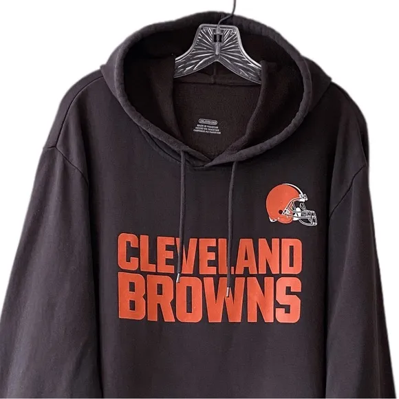 Cleveland Browns Hooded Sweatshirt Vintage Football Sports Jersey Hoodie 2XL