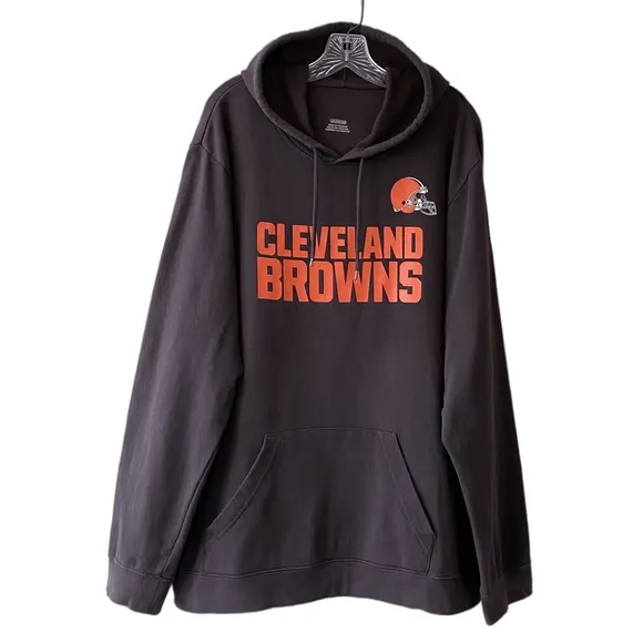 Cleveland Browns Hooded Sweatshirt Vintage Football Sports Jersey Hoodie 2XL