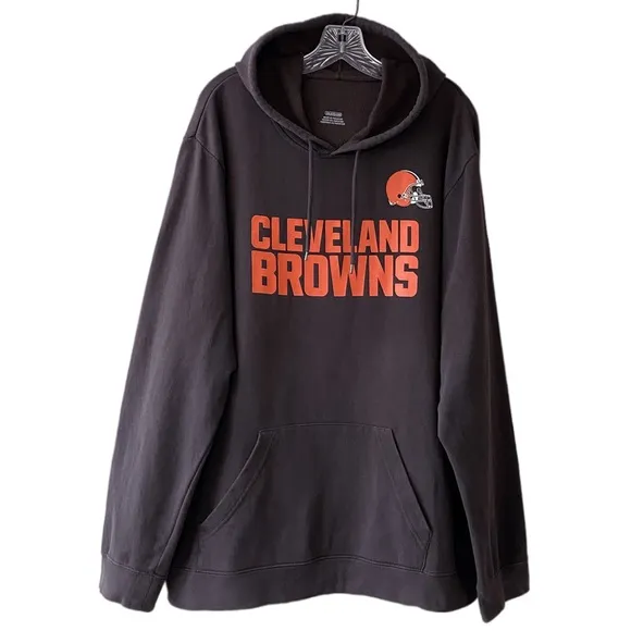 Cleveland Browns Hooded Sweatshirt Vintage Football Sports Jersey Hoodie 2XL