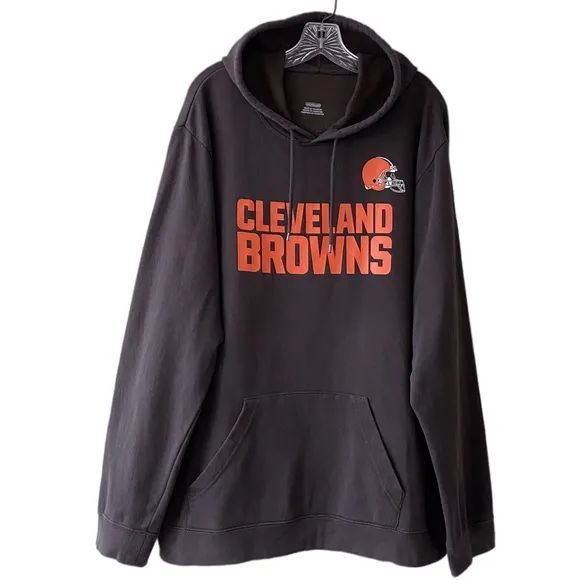 Cleveland Browns Hooded Sweatshirt Vintage Football Sports Jersey Hoodie 2XL