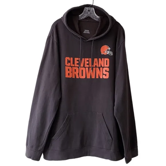 Cleveland Browns Hooded Sweatshirt Vintage Football Sports Jersey Hoodie 2XL