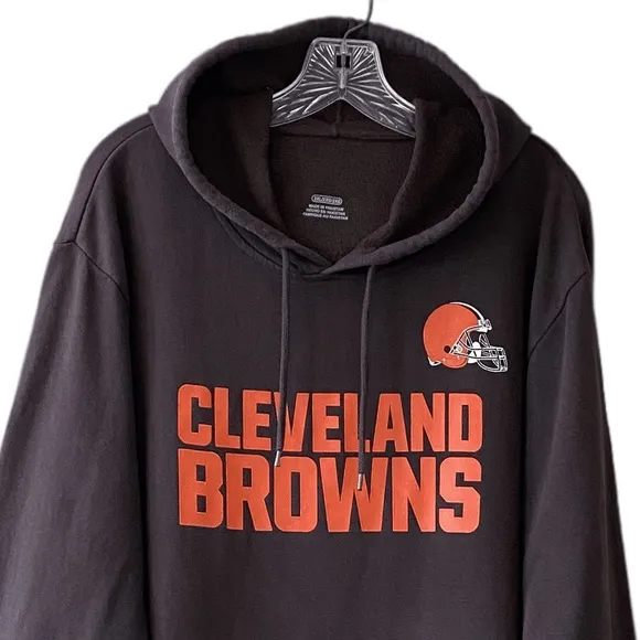 Cleveland Browns Hooded Sweatshirt Vintage Football Sports Jersey Hoodie 2XL