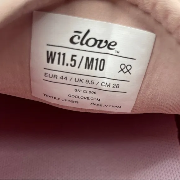 Clove Pink Up Sneakers. Size 11.5