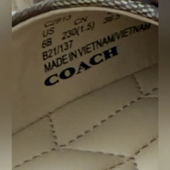 COACH ANNABEL SIG BALLET  KHAKI/SADDLE JACQUARD WOMEN’S SIZE 6 B US NEW