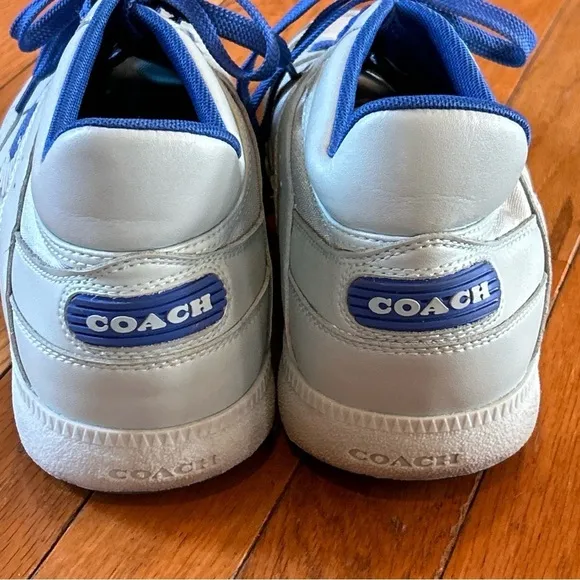 Coach Mid Top Citysole Sneakers Tennis Shoes Blue &amp; Gray Logo Men’s Sz 11.5 D