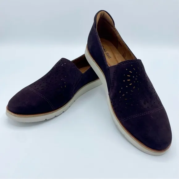 Cobb Hill Eggplant Laci Embroidered Stretch Loafer Size 6