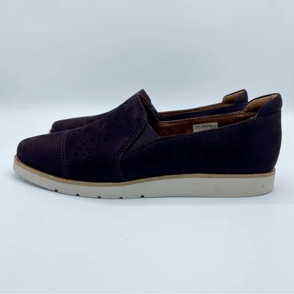 Cobb Hill Eggplant Laci Embroidered Stretch Loafer Size 6