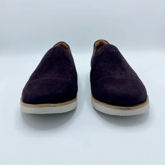 Cobb Hill Eggplant Laci Embroidered Stretch Loafer Size 6