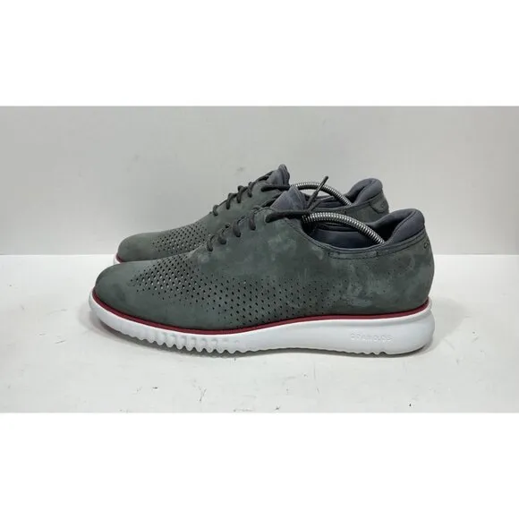 Cole Haan 2.Zerogrand C26036 Laser Wingtip Oxfords Shoes Gray Lace-Up Men's 11 M
