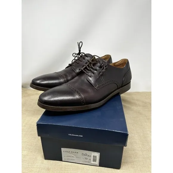 Cole Haan Jefferson Grand Capox Ox II In Dark Brown Men’s Shoes Size 13