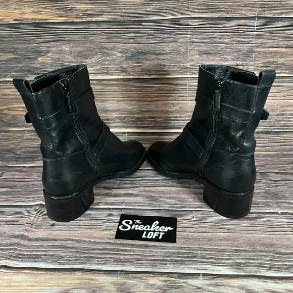 Cole Haan Leela Grand Moto‎ Black Leather Women's Boots