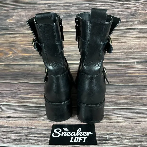 Cole Haan Leela Grand Moto‎ Black Leather Women's Boots
