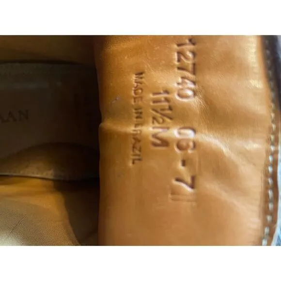 COLE HAAN MEN’S LEATHER SHOES SIZE 11.5 dark brown vibram sole