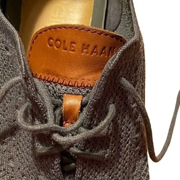 COLE HAAN Men’s Original Grand Knit Oxford Shoes, Gray, Size 10.5