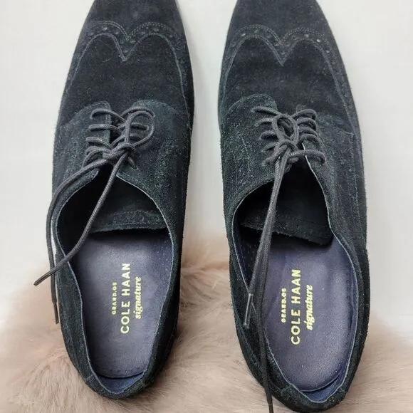 Cole Haan Men’s Suede Wingtip Oxford Derby Brogue C21170 Shoes Size 12 M