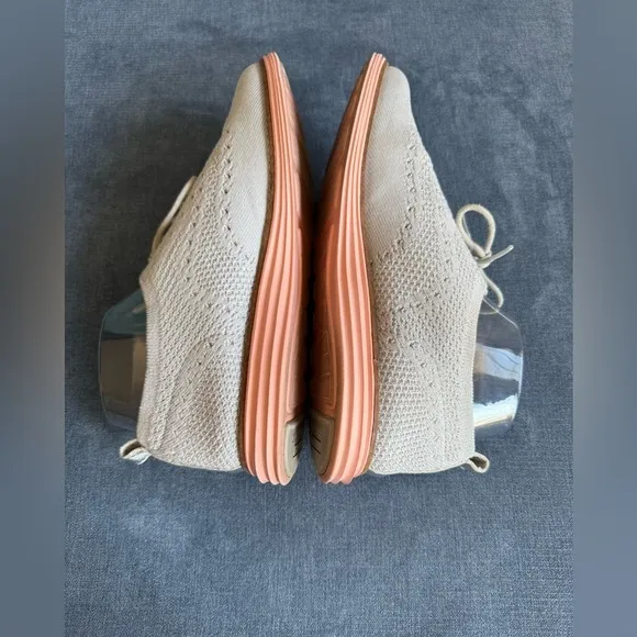 Cole Haan Womens Original Grand Stitch Lite Wingtip Lace Up Shoes SZ 8.5 Grey