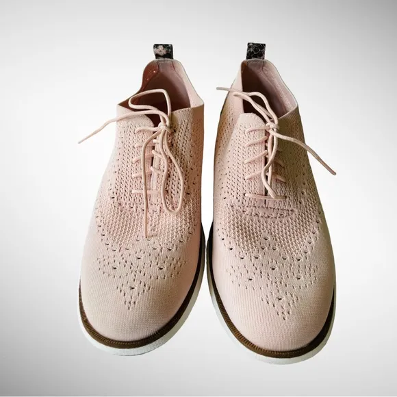 COLE HAAN ZEROGRAND  Oxford Peach Whip Stitchlite Snake Print Size 9.5 B