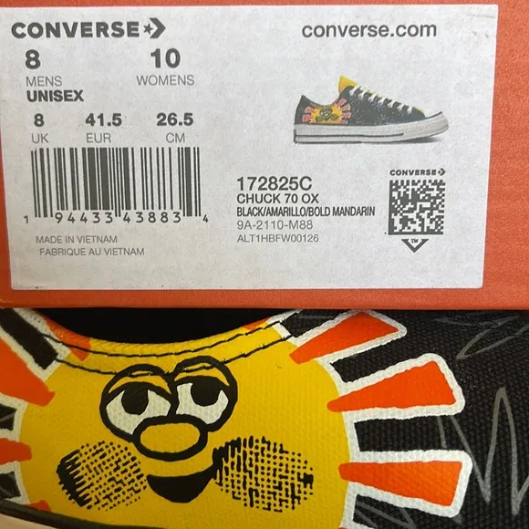 Converse 172825CCHUCK TAYLOR 70 OXBLACK/AMARILLO/BOLD MANDARINWMNS sneakers