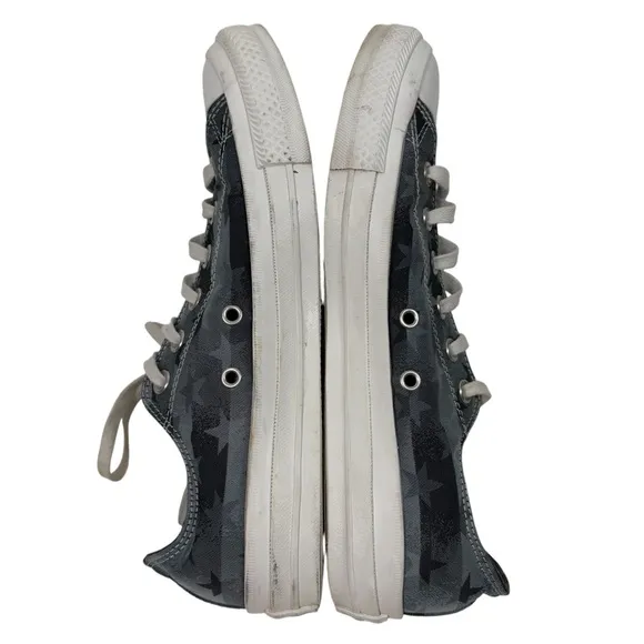 Converse All Star Chuck Taylor Blue Star Low Top Lace Up Sneakers Shoes Womens