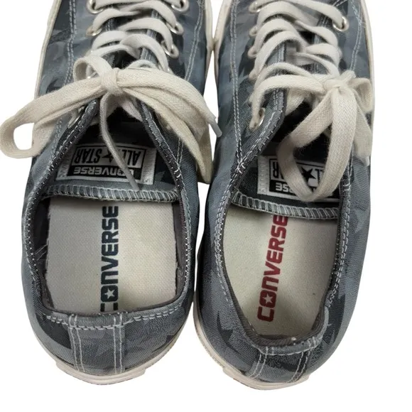 Converse All Star Chuck Taylor Blue Star Low Top Lace Up Sneakers Shoes Womens