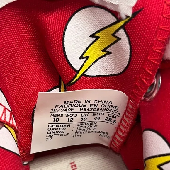 Converse • All Star DC Comics The Flash Men's Sz 10 Wm 12 Limited Edition