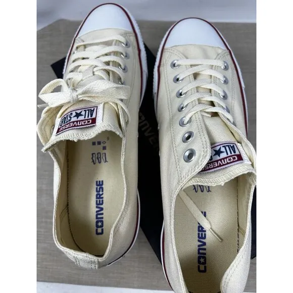 Converse All Star Low Top  X9165 Natural White Unbleached Shoes Men’s Size 11.5