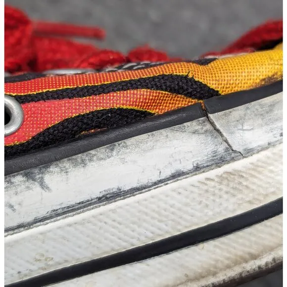 CONVERSE All Star Shoes - Flame OX, Lo Chucks, Fire, 8.5 (Men) 10.5 (Women)