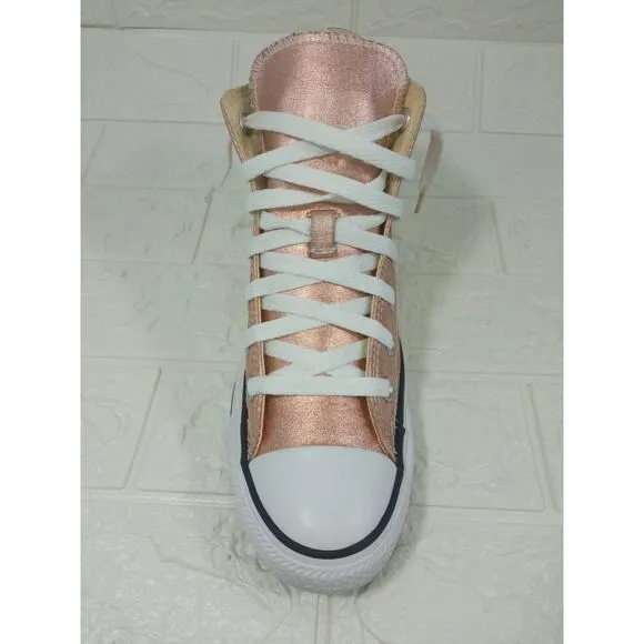 Converse All Star Shoes Unisex M-4/W-6 Gold Metallic High Top Shiny 154034F