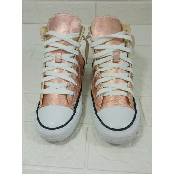 Converse All Star Shoes Unisex M-4/W-6 Gold Metallic High Top Shiny 154034F