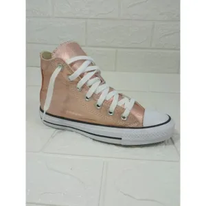 Converse All Star Shoes Unisex M-4/W-6 Gold Metallic High Top Shiny 154034F