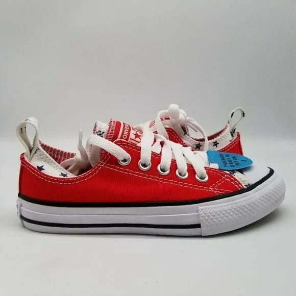 Converse Boys CTAS Double Upper OX Red Shoes Sz 12