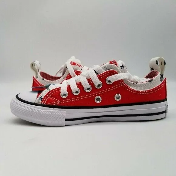 Converse Boys CTAS Double Upper OX Red Shoes Sz 12