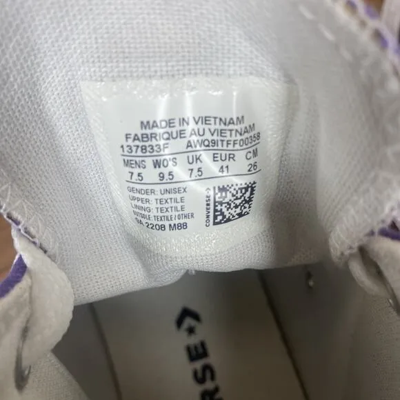 Converse Chuck Taylor All Star Electric Purple Womens Size 9.5 High Top Shoes
