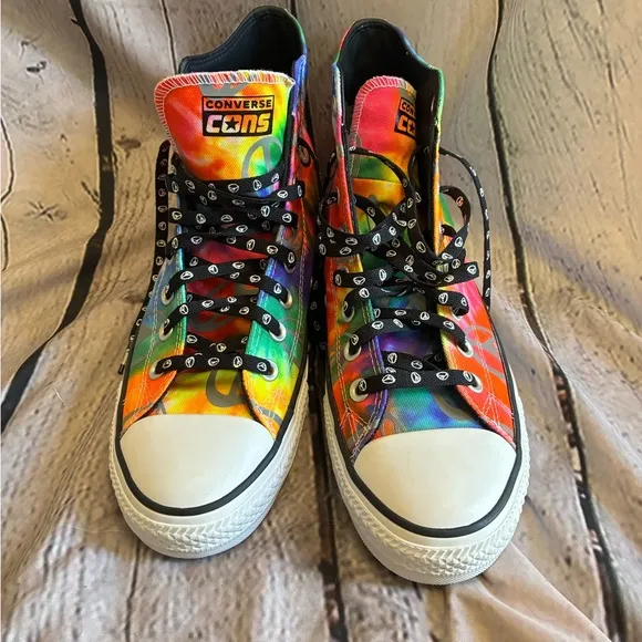 Converse Chuck Taylor Pro Hi Reflect Tie Dye Shoes Men's Size 9 Women’s 11