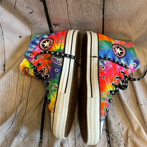 Converse Chuck Taylor Pro Hi Reflect Tie Dye Shoes Men's Size 9 Women’s 11
