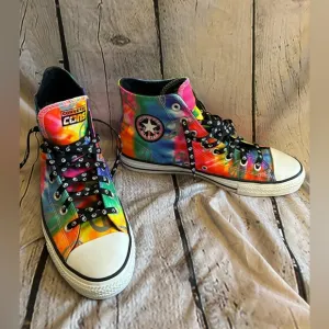 Converse Chuck Taylor Pro Hi Reflect Tie Dye Shoes Men's Size 9 Women’s 11